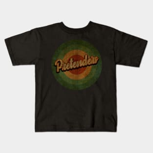 Circle Retro Vintage Pretenders Band Kids T-Shirt